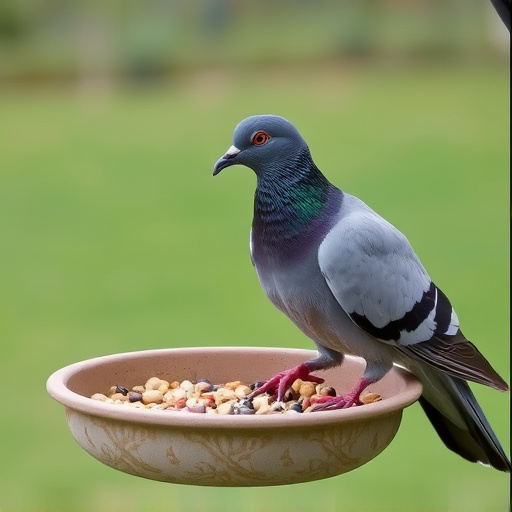 Pigeon unable to access seed tray