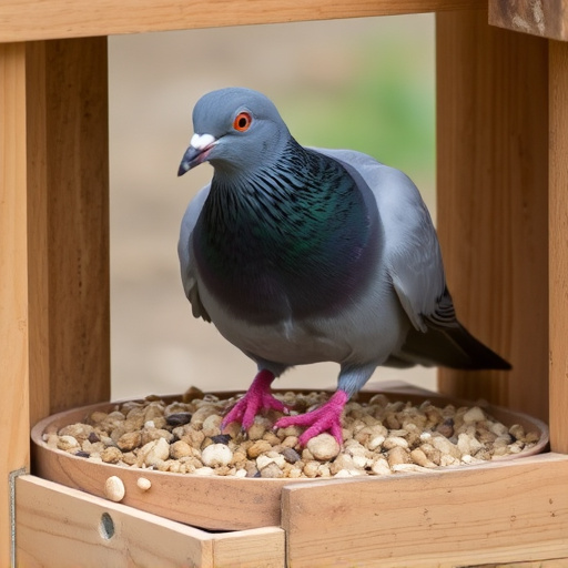 Pigeon unable to access seed tray