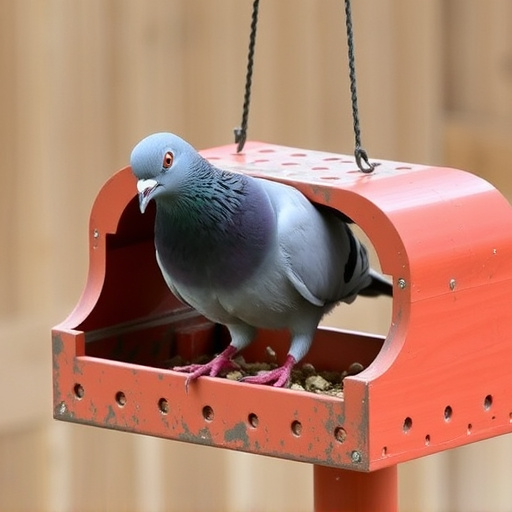 Pigeon unable to access seed tray