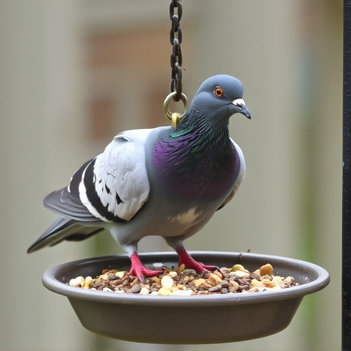 Pigeon unable to access seed tray
