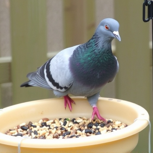 Pigeon unable to access seed tray