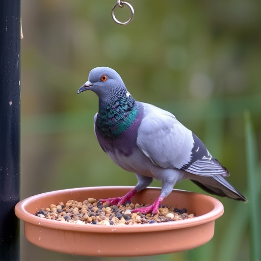 Pigeon unable to access seed tray