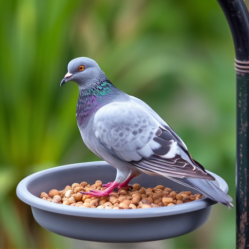 Pigeon unable to access seed tray