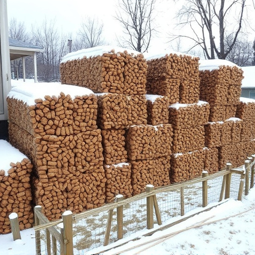 Piles of suet pellets for winter