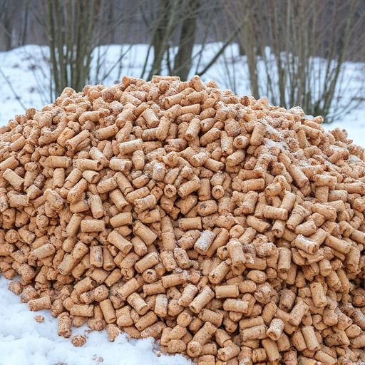 Piles of suet pellets for winter