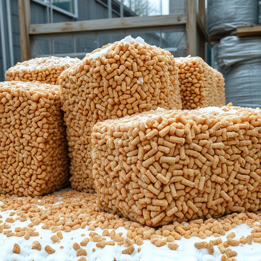 Piles of suet pellets for winter
