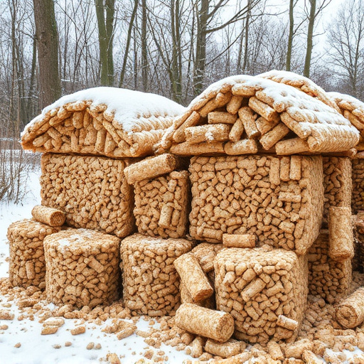 Piles of suet pellets for winter