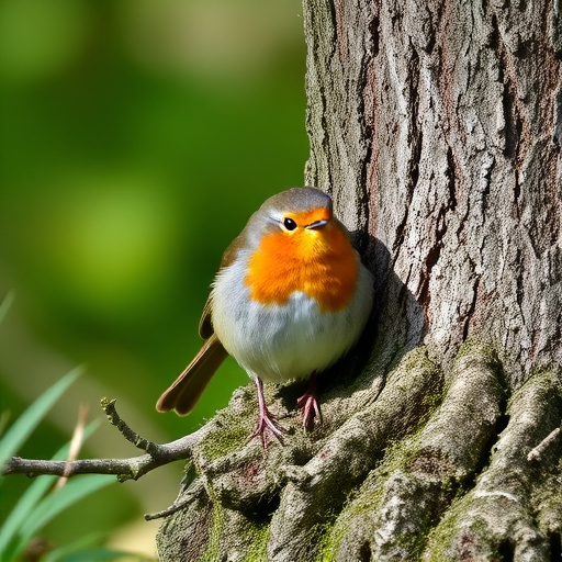 robin-resting-near-tree-trunk-640x480-77596387.jpeg