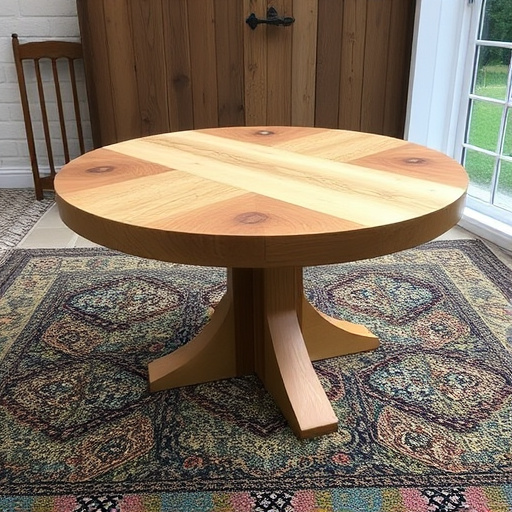 Round hanging table with suet blocks