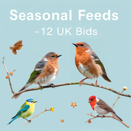 Seasonal bird feeding guide with UK birds