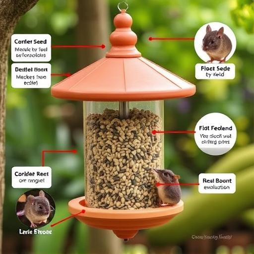 Seed feeder with rodent exclusion features