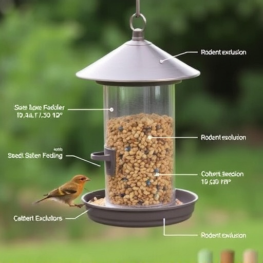 Seed feeder with rodent exclusion features
