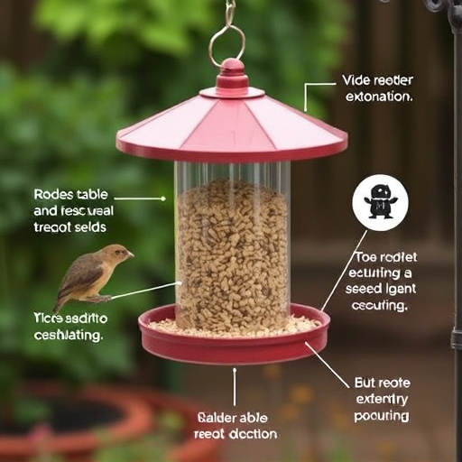 Seed feeder with rodent exclusion features