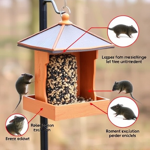 Seed feeder with rodent exclusion features