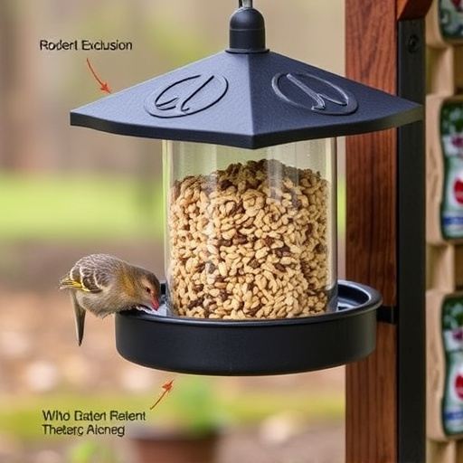 Seed feeder with rodent exclusion features