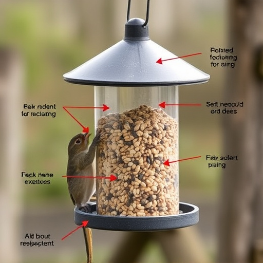 Seed feeder with rodent exclusion features