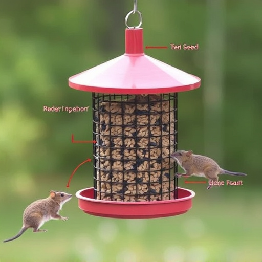 Seed feeder with rodent exclusion features