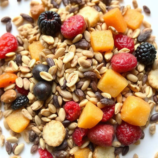 Seed mix with dried fruits