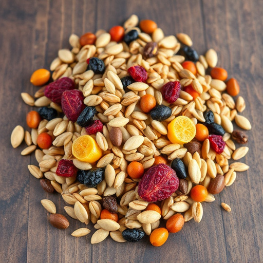 Seed mix with dried fruits
