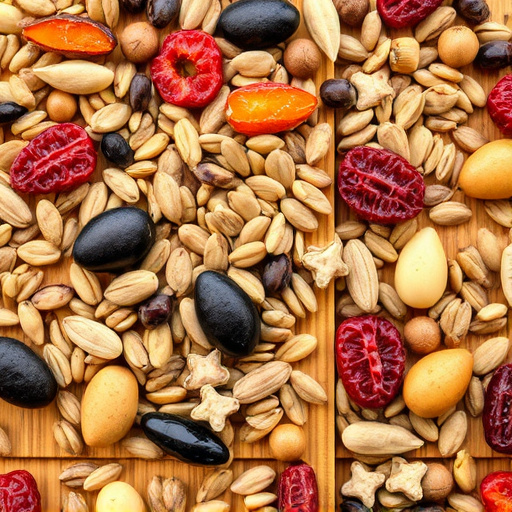 Seed mix with dried fruits