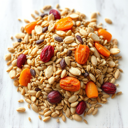 Seed mix with dried fruits