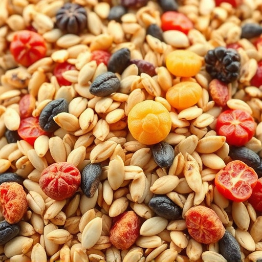 Seed mix with dried fruits