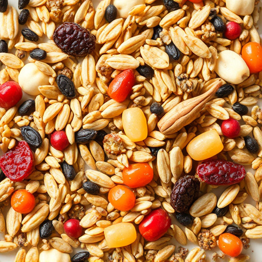 Seed mix with dried fruits