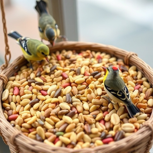 Selection of fine seeds for songbirds