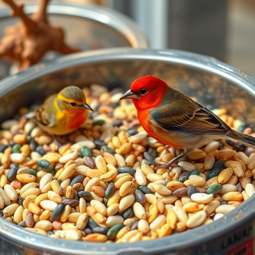Selection of fine seeds for songbirds
