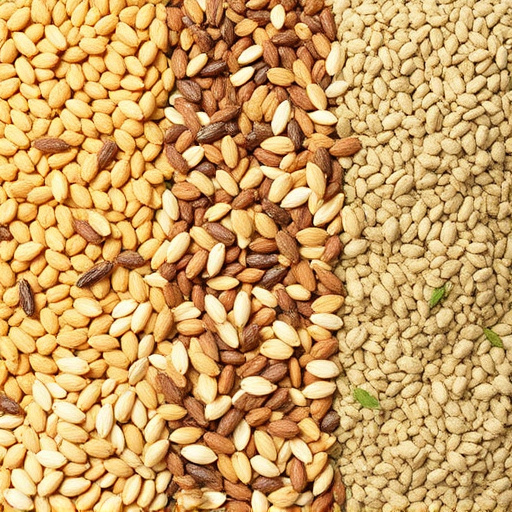 Selection of seed mixes for UK birds