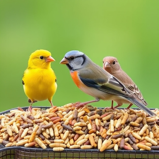 Selection of seed mixes for UK birds