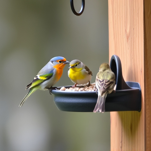 Selective feeding station for small birds