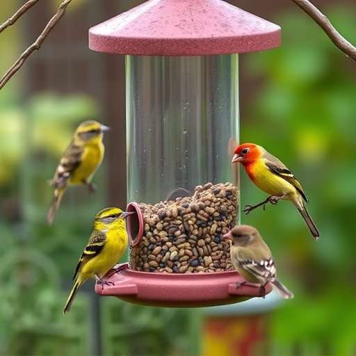 Selective feeding station for small birds