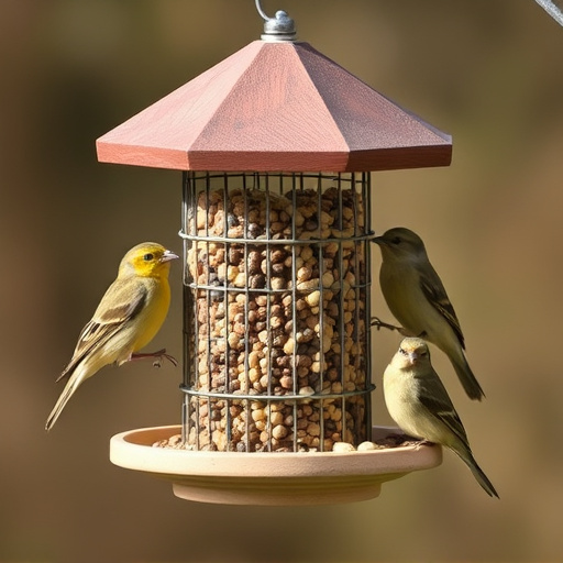 Selective feeding station for small birds