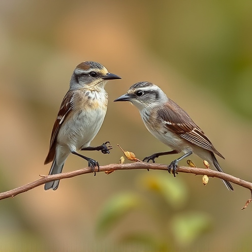 Small birds pecking at niger seeds