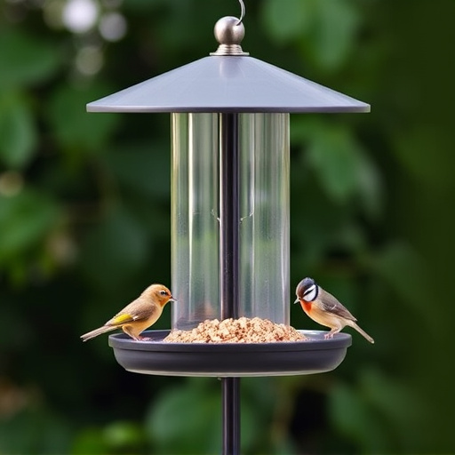 Squirrel-proof platform feeder with roof cover