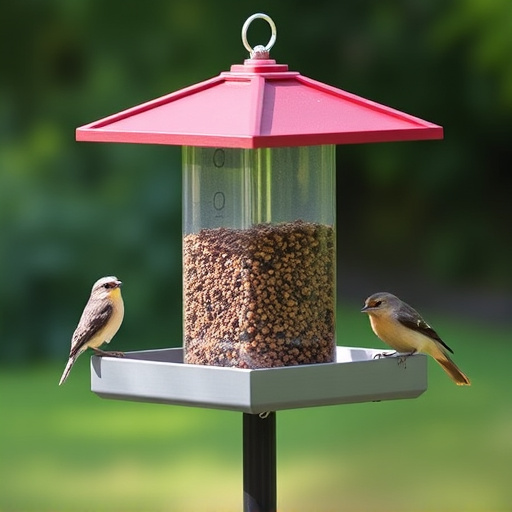 Squirrel-proof platform feeder with roof cover