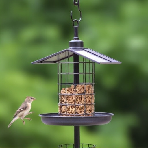 Squirrel-proof platform feeder with roof cover