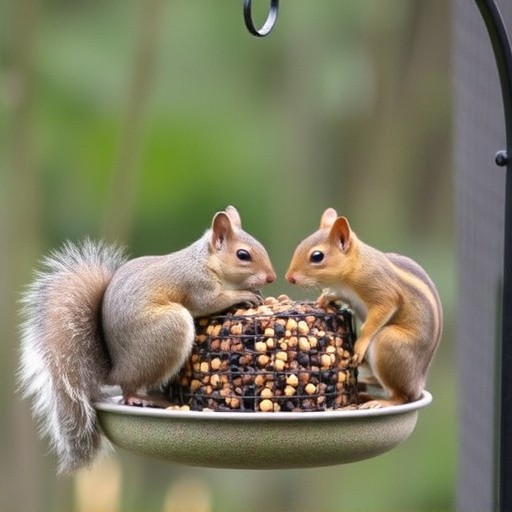 Squirrels kept away by feeder baffle