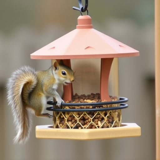 Squirrels kept away by feeder baffle