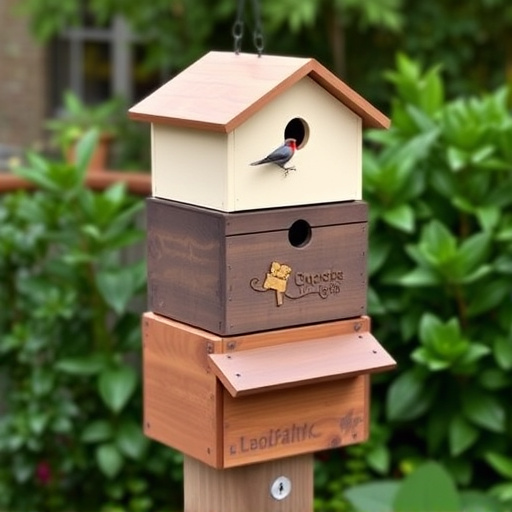 Stacked bird food boxes for delivery