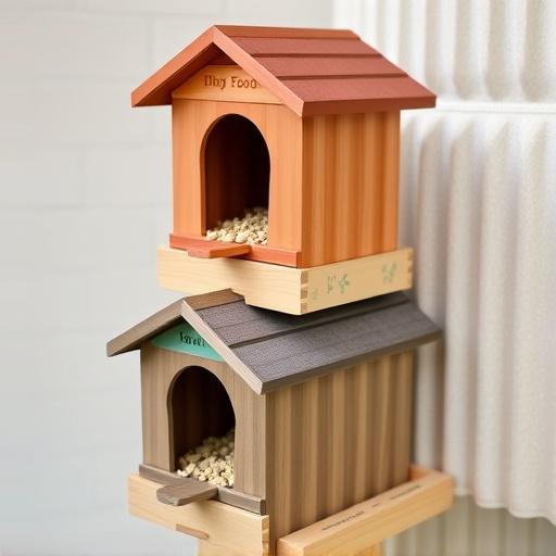 Stacked bird food boxes for delivery
