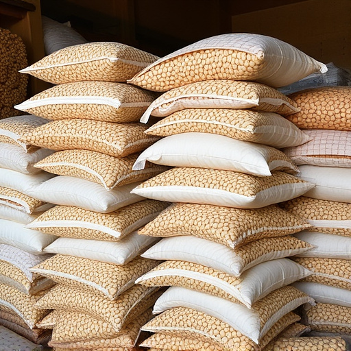 Stacks of suet pellets bags UK