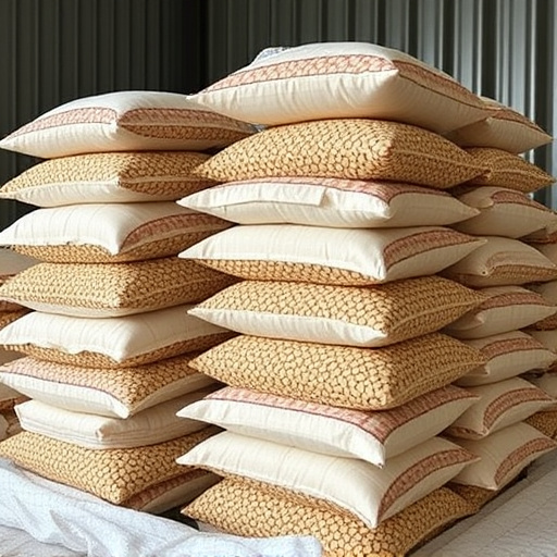 Stacks of suet pellets bags UK