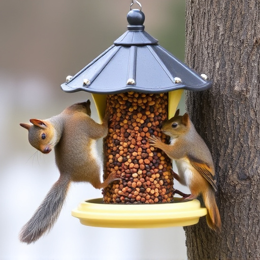 Sturdy bird feeder blocking squirrels