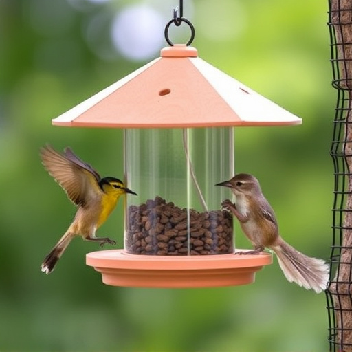Sturdy bird feeder blocking squirrels