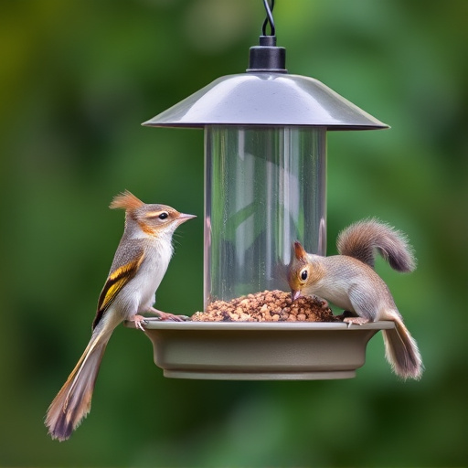 Sturdy bird feeder blocking squirrels