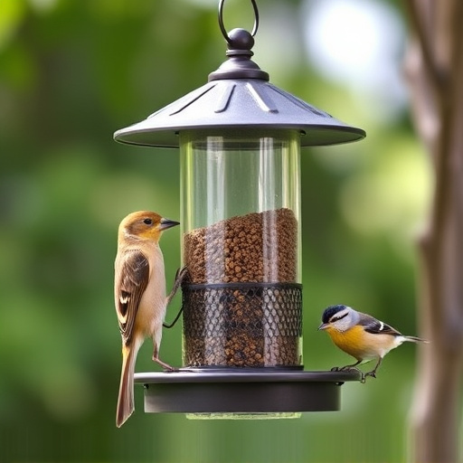 Sturdy bird feeder with anti-squirrel design