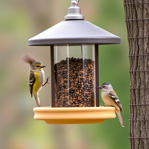 Sturdy bird feeder with anti-squirrel design