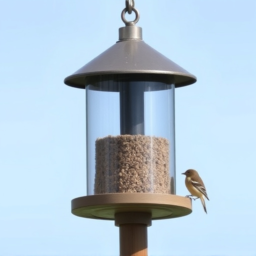 Sturdy UK-designed feeder on wooden pole